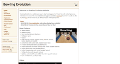 Desktop Screenshot of bowlingevolution.com